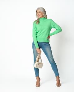 Bon Bon Poloneck Knit Lime Green