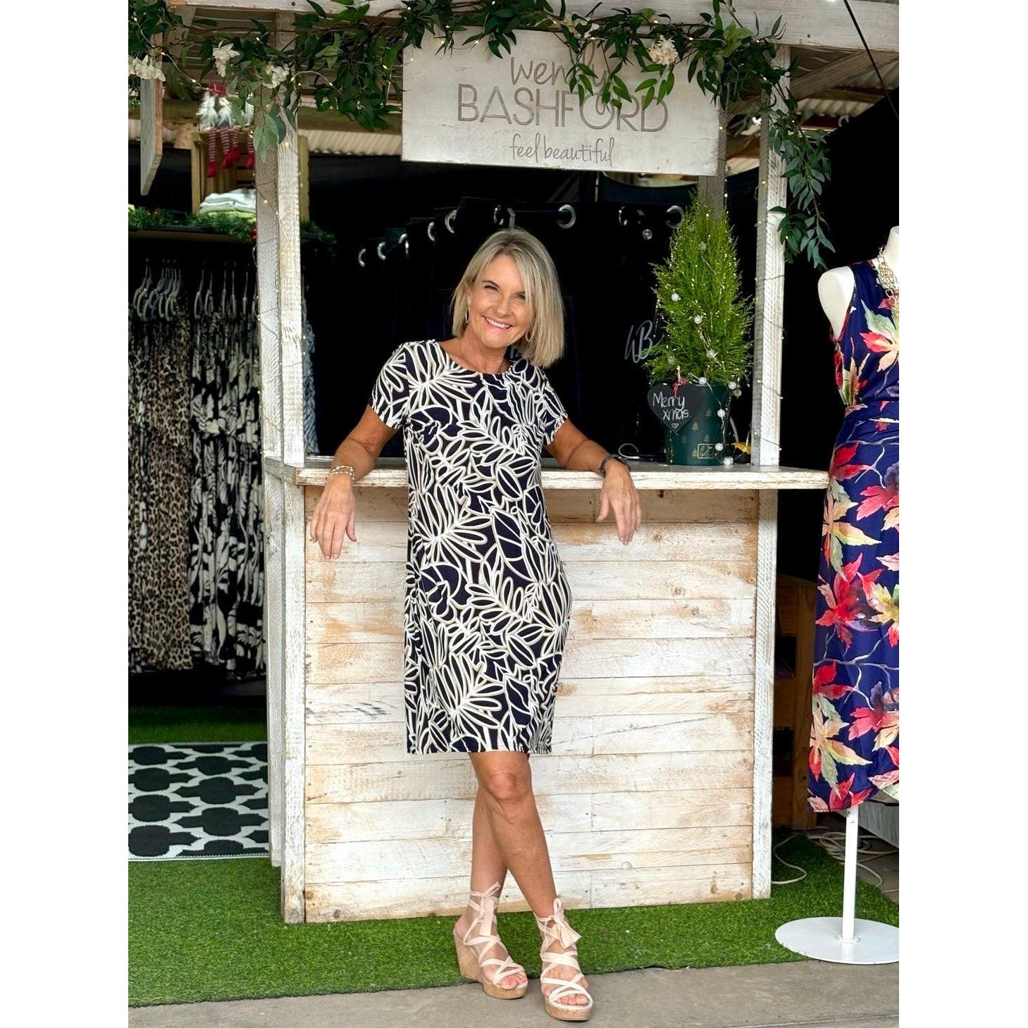 SARAH Short Dress-DRESS-Wendy Bashford Designs