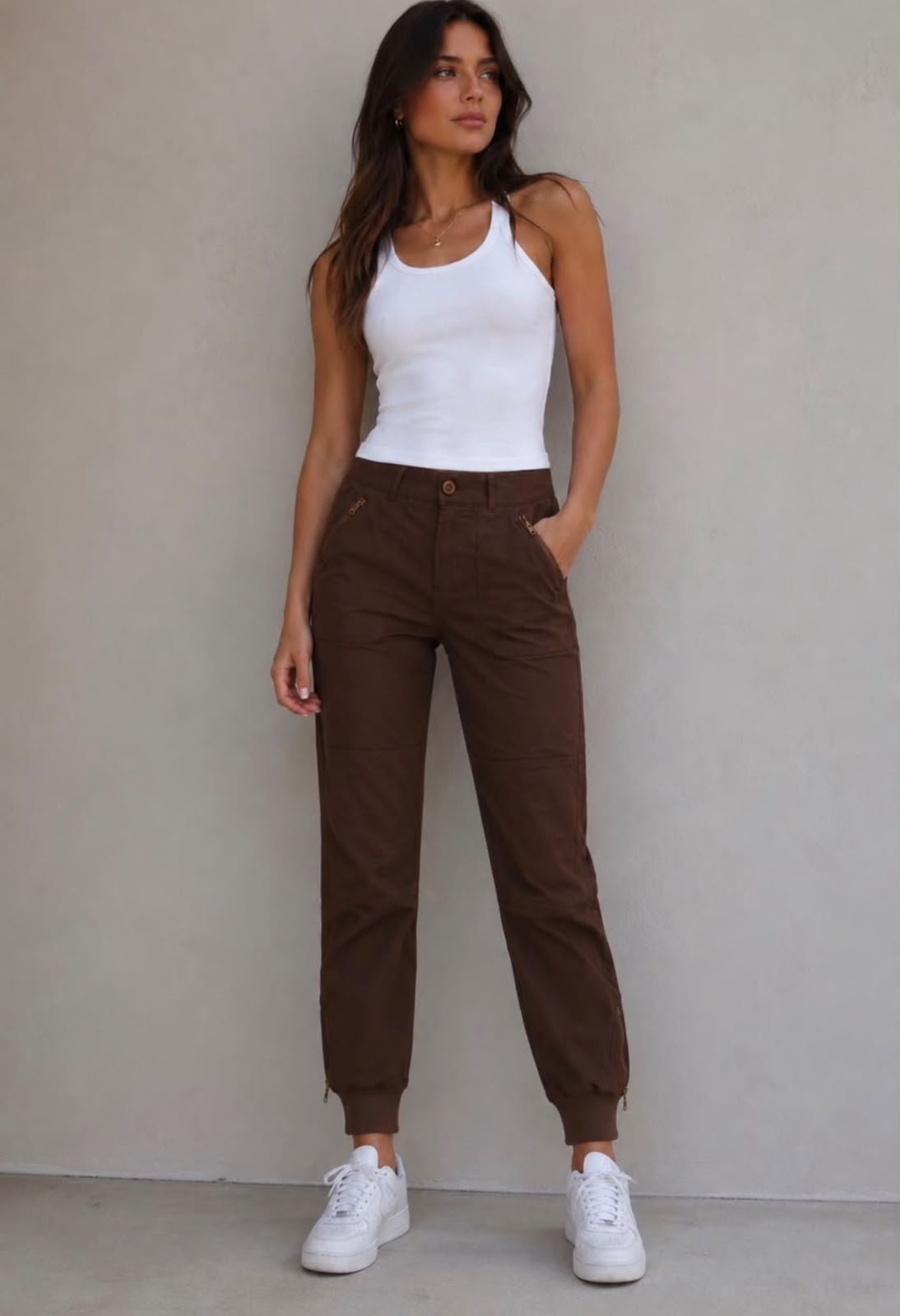 Bon Bon Cargo Pants - Choc Brown