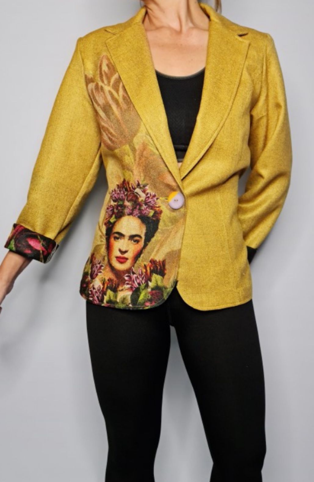 Frida Kahlo Jacket (Mustard)