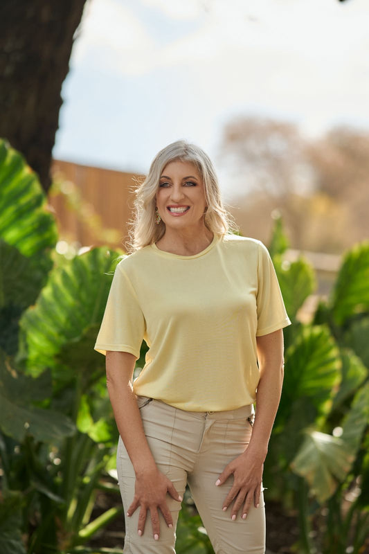 yellow / butter super soft slinky tee