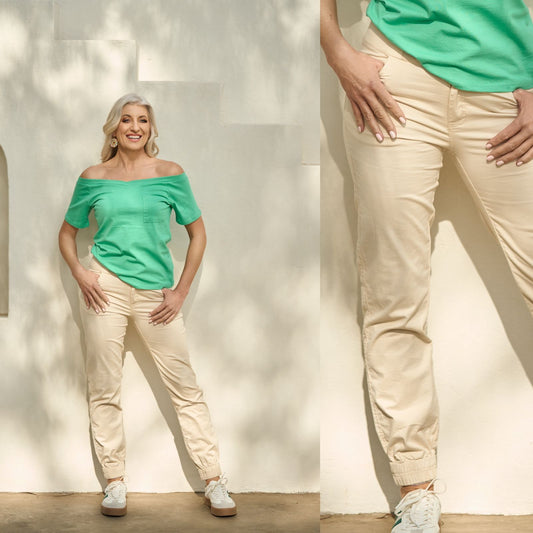 New Style Bon Bon Cargo Pants - Stone