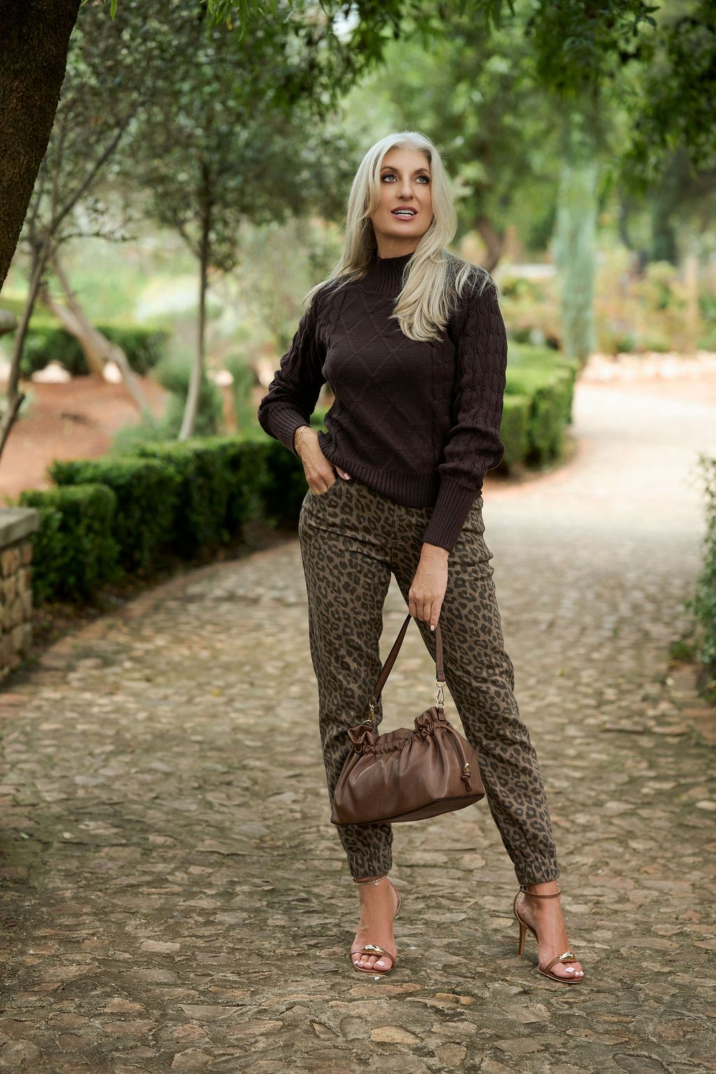 Bon Bon Leopard Jogger ~ Brown Leopard