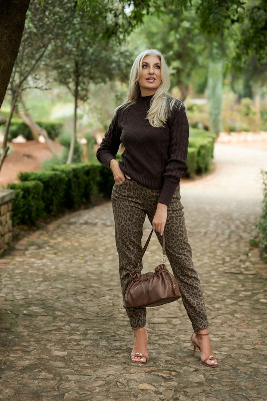 Bon Bon Leopard Jogger ~ Brown Leopard