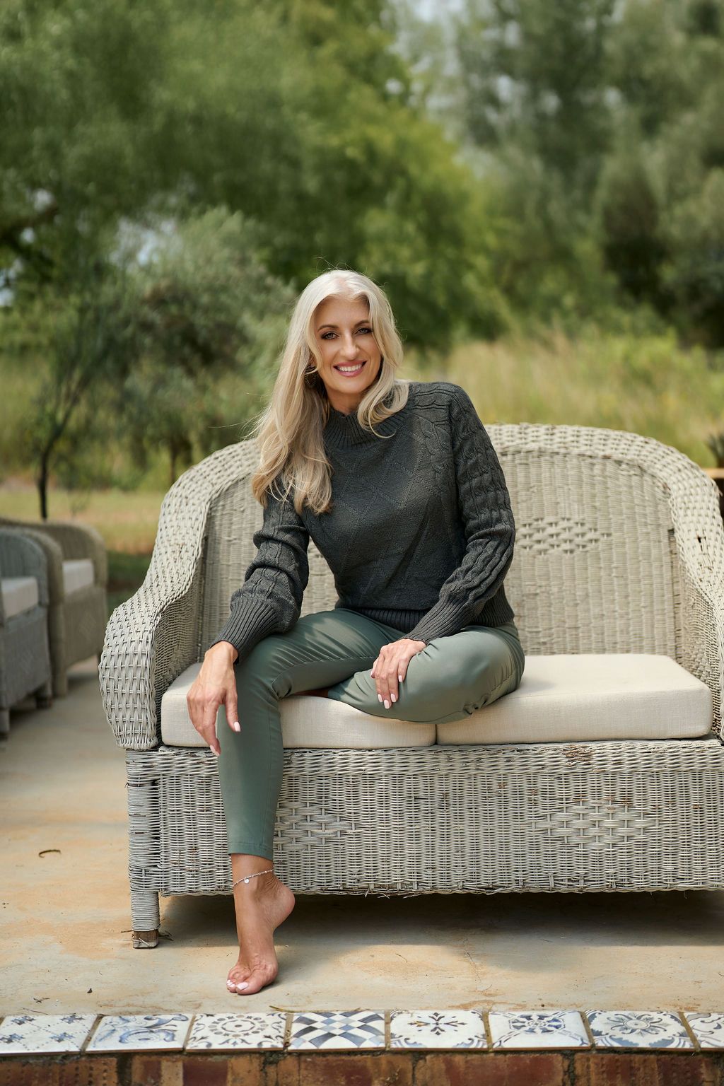 Bon Bon pull up legging ~ Olive