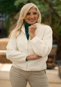 Bon Bon Zip Knitted Cardigan ~ Milk