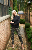 Bon Bon Leggings with zip and button  ~ Camo Print